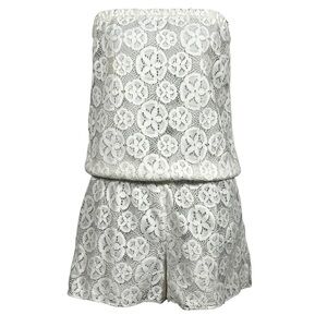 Lily Pulitzer White Lace Strapless Romper Small